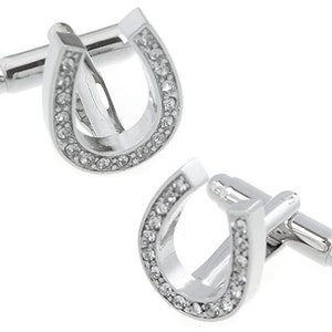 Crystal Horseshoe Cufflinks