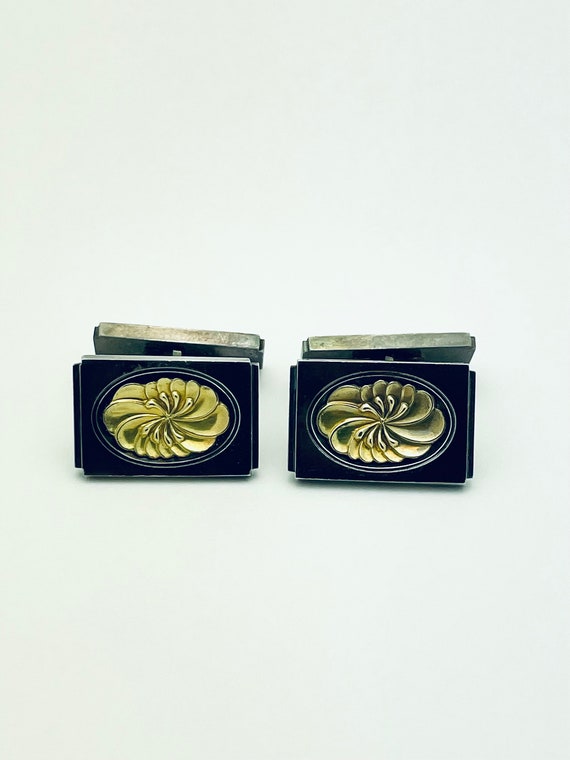 Georg Jensen Sterling Silver 18K Cufflinks 59A  De