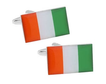 Ivory Coast Flag Cufflinks