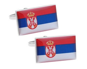 Serbia Flag Cufflinks