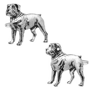 Rottweiler Dog Pewter Cufflinks