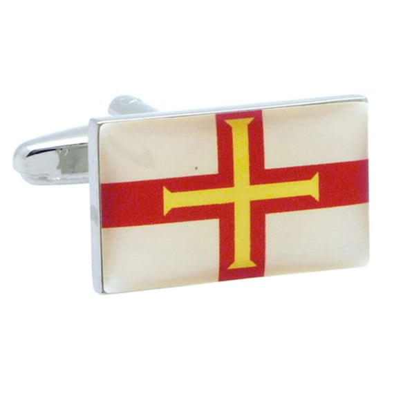 Donetsk City Ukraine Gold-tone Flag Cufflinks