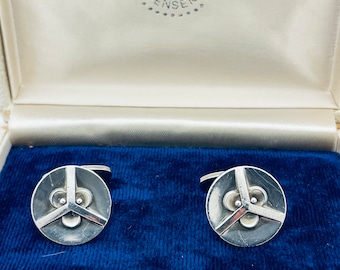 Georg Jensen. Art deco Sterling Silver Cufflinks #41 Oscar Gundlach-Pedersen.