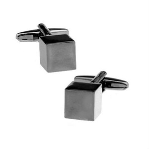 Black Cube Box  Cufflinks
