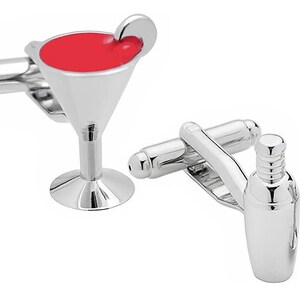 Cocktail and Shaker Cufflinks
