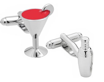 Cocktail and Shaker Cufflinks