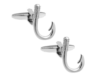 Detailed Fishing Hook Cufflinks
