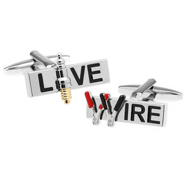 Live Wire / Jumper Cable & Spark Plug Cufflinks Etsy