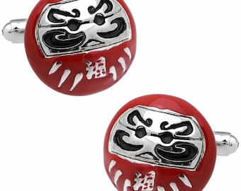 Japanese Daruma Doll cufflinks