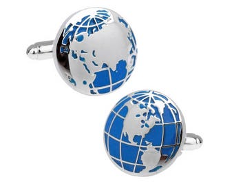 World Map Cufflinks