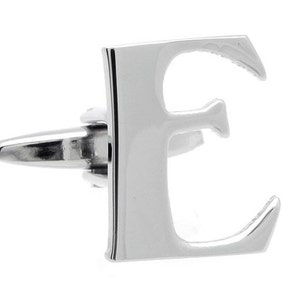 LETTER E ALPHABET CUFFLINKS image 1