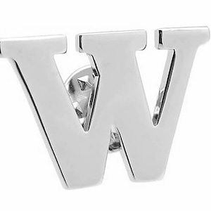 Alphabet Letter W Lapel Pin