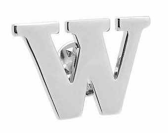 Alphabet Letter W Lapel Pin