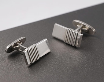 Vintage Georg Jensen Sterling Silver Shell Cufflinks #80 Denmark