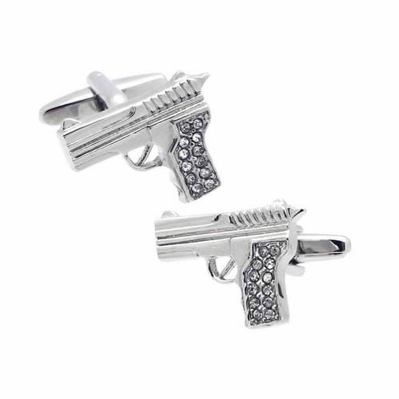 Handgun Revolver Cufflinks