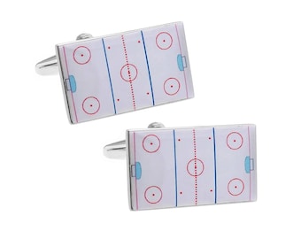 Ice Hockey Rink Cufflinks