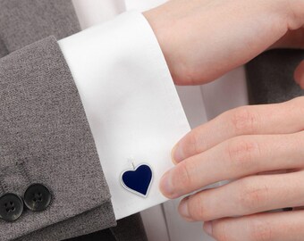 Blue Heart Cufflinks