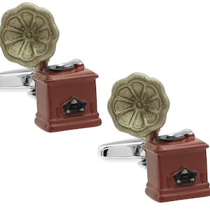 Gramophone Record Player Cufflinks