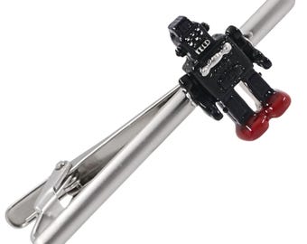 Retro Robot Tie Clip Tie Bar