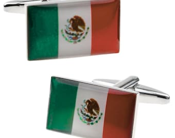 Mexico  Flag Cufflinks