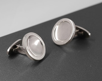 Vintage Georg Jensen Denmark Sterling Silver Cufflinks Design #108 with Original Box