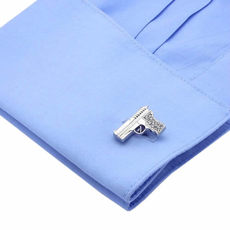 Handgun Revolver Cufflinks