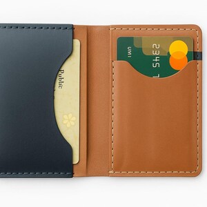 Handgemachter dünner Kartenhalter aus echtem Leder / Leichte Geldbörse / Brieftasche für Karten / Brieftasche aus Leder / Kartenhalter / Kartenhalter aus Leder
