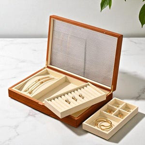 Jewelry Organizer, Jewelry Box, Wooden Box, Jewelry Storage, Wooden Organizer, Anniversary Gift, Gift for Wife, Gift for Her, Birthday Gift