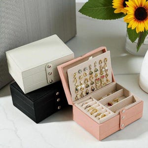 Schmuckschatulle, Schmuckorganisator, Schmuckaufbewahrung, Geburtstagsgeschenk, Benutzerdefinierte Box, Geschenk für sie, Geschenkidee, Jubiläumsgeschenk, Geschenk für Frau