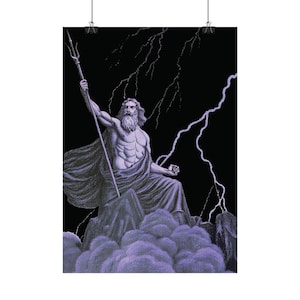 Greek Mythology Posters, Zeus Wall Art, Mythical Gods Print, Mythology Lover Gift, Home Decor, Mythology Poster Print