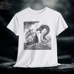 Sea Serpent Graphic Tee: Mythical Ocean Adventure Shirt