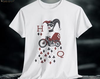 Harlequin Jester Graphic Tee: Vintage Circus Clown Top