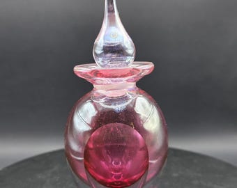 Heavy Pink Sommerso Crystal/Glass Perfume Bottle