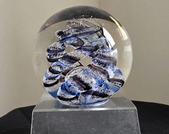 Rare Selkirk Glass Vintage / GLASS PAPERWEIGHT / Scottish Glass