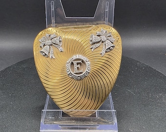 Kigu Heart Shaped 'Cherie' Compact with Wedding Bells