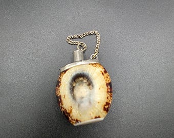 Vintage Shell Chatelaine Snuff / Scent Bottle / Pendant