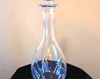 Large Heavy RCR Da Vinci Cut Crystal Glass Decanter
