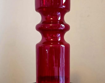 Red Alsterfos S5000 Swedish Glass Vase