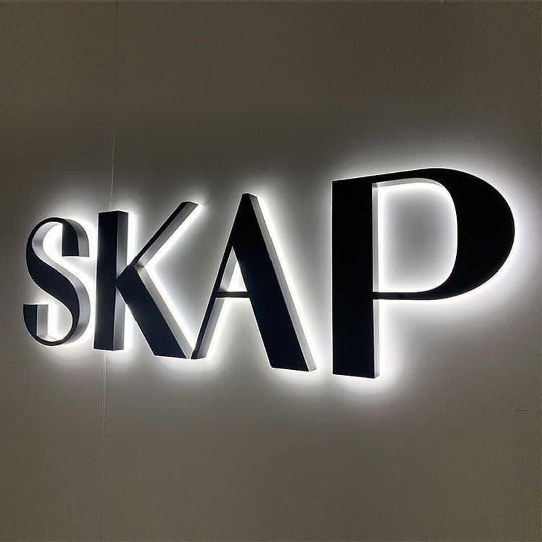 Custom 3D Backlit Metal Sign, Led Metal Sign,custom Logo Sign,backlit ...