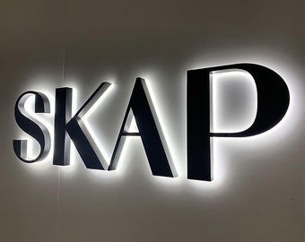 Custom 3D Backlit Metal Sign, Led Metal Sign,Custom Logo Sign,Backlit Metal Sign,Business Logo Sign, Illuminated LED Signs, 3D Metal Signage