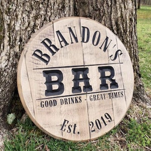 Engraved Wooden Sign, Custom Wood Sign, Business Sign, Custom Business Wooden Logo, 3D Wood Sign, Personalized Round Wooden Logo