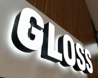 Custom Front lit Business Sign, 3D LED Channel Letters, Outdoor Storefront Sign, Metal Logo Sign, Illuminated Business Sign