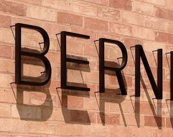 Floating Metal Letters, 2D and 3D Raised Letters, Modern Business Sign, Laser Cut Outdoor Display, Wall Mounted Design