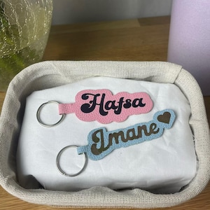 Personalized faux leather keychain - Name keychain - Gift keychain - Personalized keychain France - Original handmade keychain