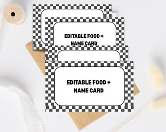 Race car food label tag, Two Fast Birthday, Race Car Party Food Tags, Printable Race Birthday Decor, Food Tents, Instant Download, football