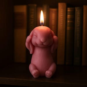 Handmade Bunny Candle – Cute Soy Wax Rabbit Candle, Animal Shaped Decor, Easter Gift, Gift for Her, Aesthetic Home Accent