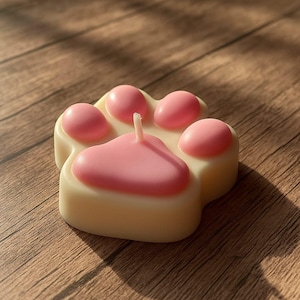 Paw Print Candle | Cute Nursery Decor | Baby Shower Gift | Dog Lover Gift | Kids Room Candle | Handmade Soy Wax Candle