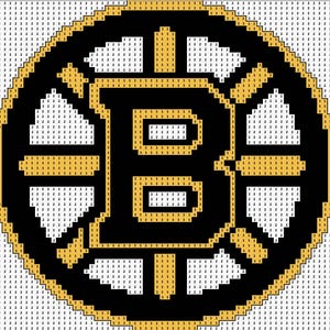Boston Bruins Pattern for Crochet/Beading/Cross-Stitch/Knitting/Color by Numbers