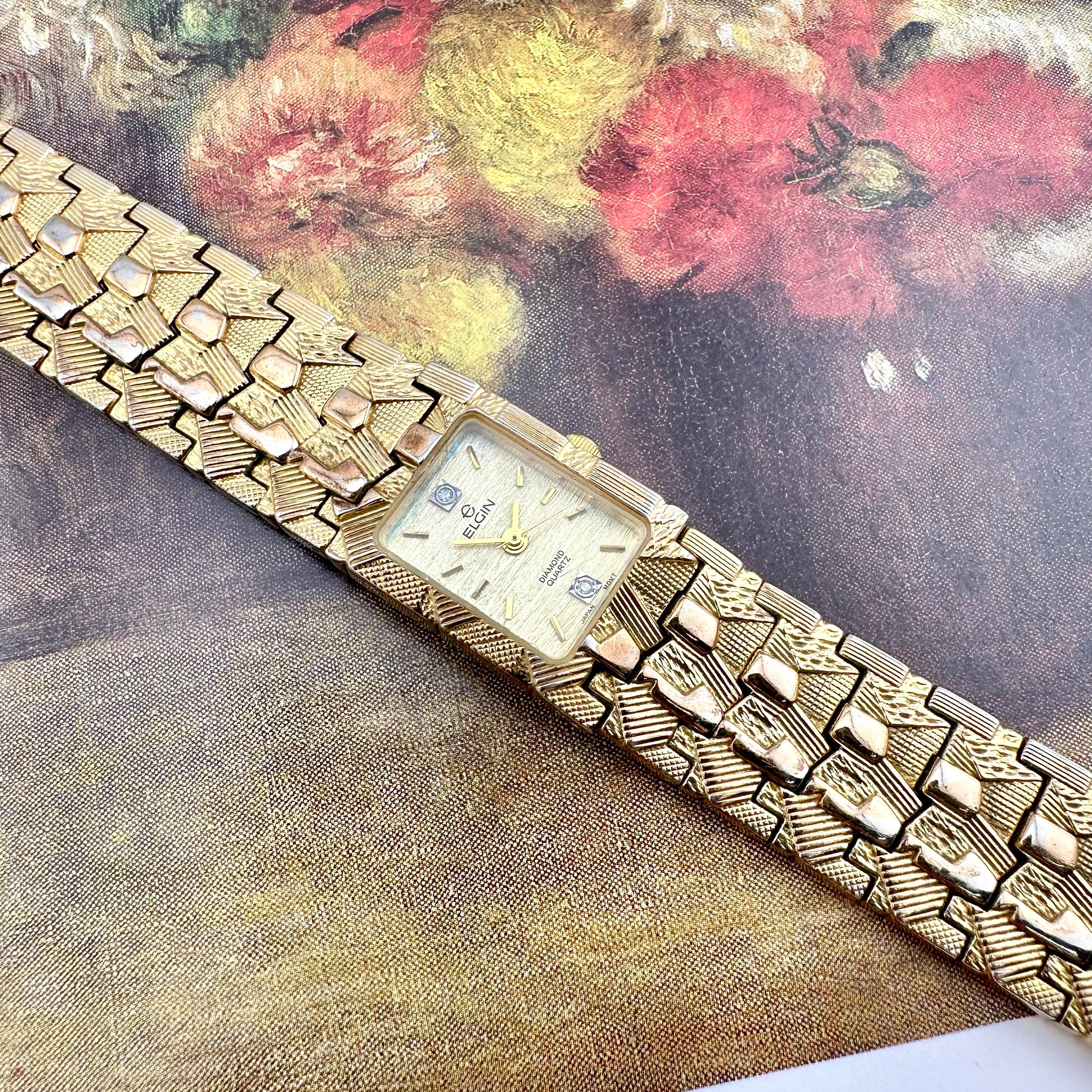Elgin square watch - Etsy 日本
