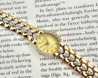 Elgin II Women\'s Gold-Tone Crystal Accent Bracelet Watch Elgin II Womens Watch 21mm MOP Gold Tone Crystals Bracelet  main image 4